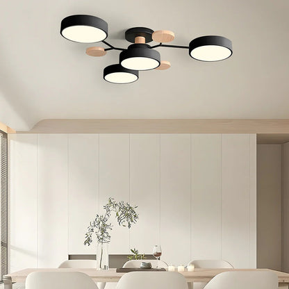 Moderne Ronde LED Plafondlamp van IJzer | Half-inbouw Designlamp voor Woonkamer of Eetkamer – IronHalo LED