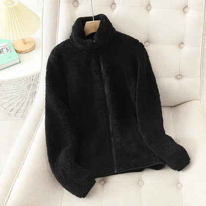 Warme Teddy Vest Met Opstaande Kraag | Warm