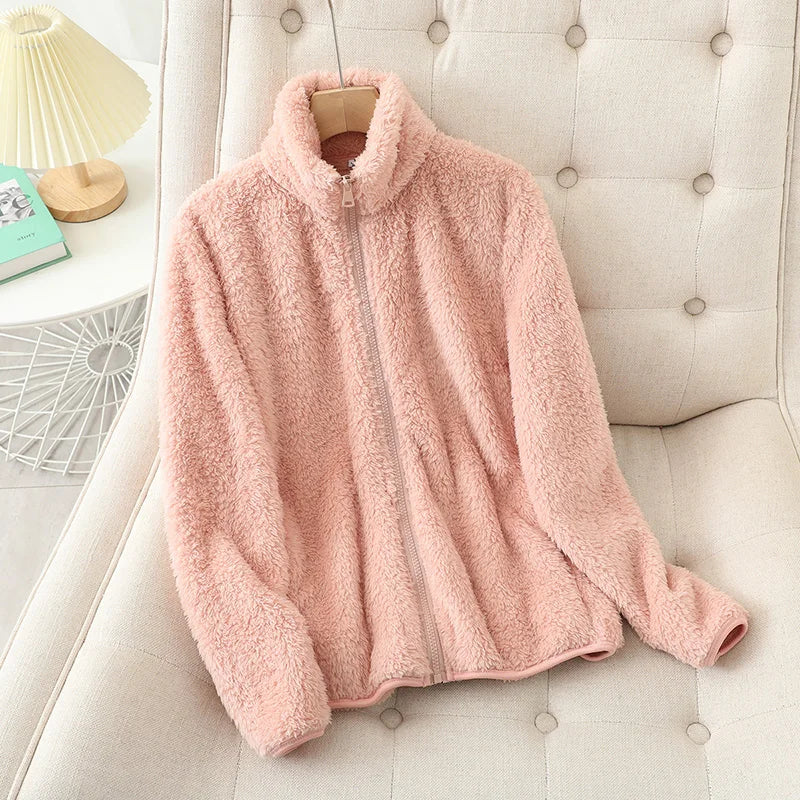 Warme Teddy Vest Met Opstaande Kraag | Warm