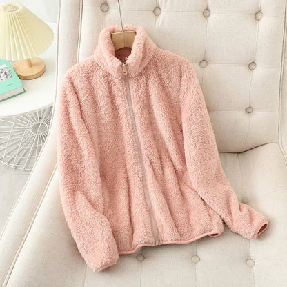 Warme Teddy Vest Met Opstaande Kraag | Warm
