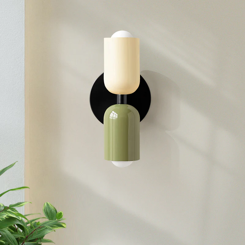 Dubbele Wandlamp in Vintage Stijl | Korte Moderne LED Wandverlichting voor Bijkeuken of Hal – TwinGlow Retro