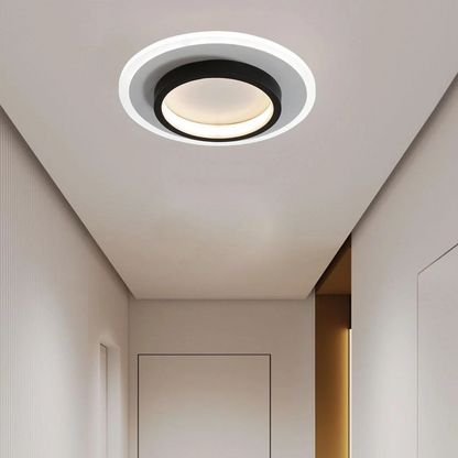 Ronde LED Plafondlamp voor Hal | Metalen & Acryl Designlamp voor Gang of Overloop – HaloPath LED