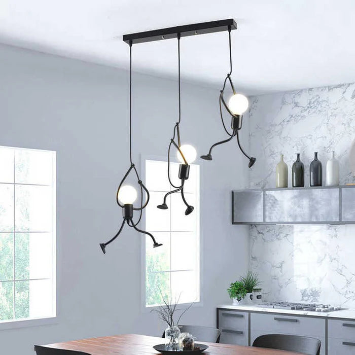 Funkylight Retro Hanglamp Iron Man | Industriële Metaal Designlamp voor Speelse Interieurs