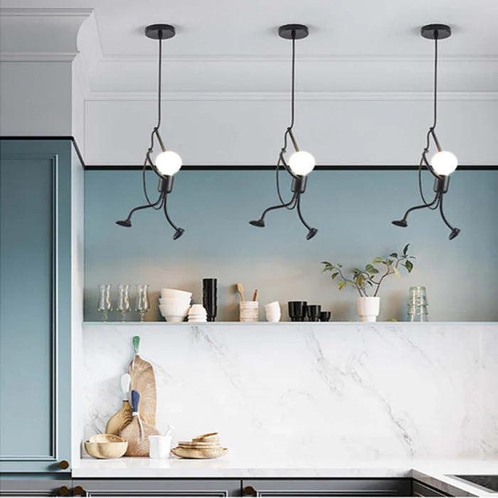 Funkylight Retro Hanglamp Iron Man | Industriële Metaal Designlamp voor Speelse Interieurs