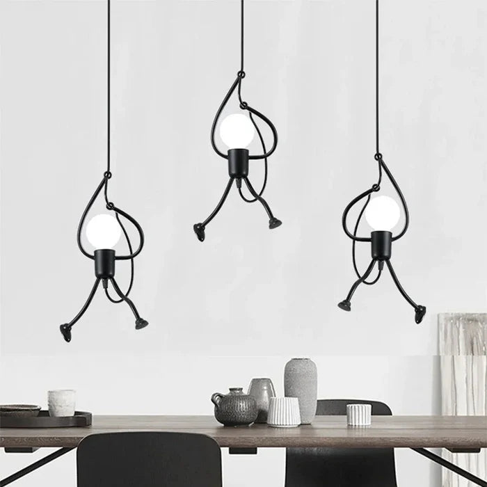 Funkylight Retro Hanglamp Iron Man | Industriële Metaal Designlamp voor Speelse Interieurs