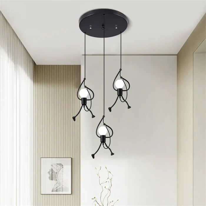 Funkylight Retro Hanglamp Iron Man | Industriële Metaal Designlamp voor Speelse Interieurs
