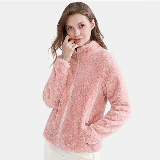 Warme Teddy Vest Met Opstaande Kraag | Warm