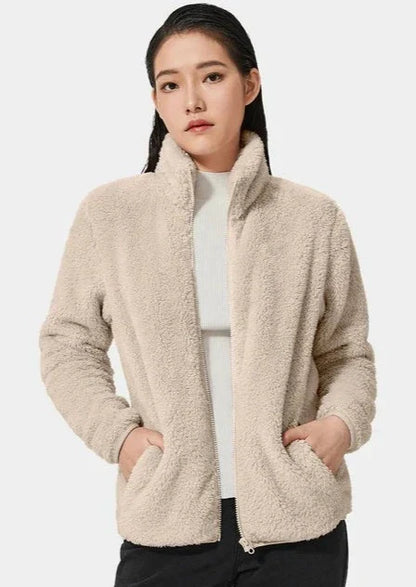 Warme Teddy Vest Met Opstaande Kraag | Warm