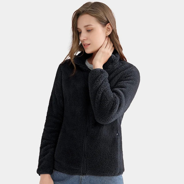 Warme Teddy Vest Met Opstaande Kraag | Warm