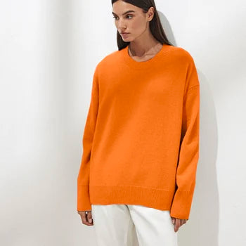 Oversized Trui Met Ronde Hals | Lange Mouwen