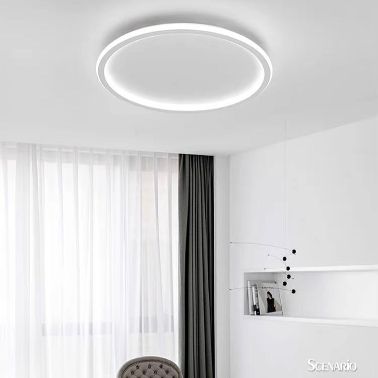 Scandinavische Schijfvormige LED Plafondlamp | Minimalistisch Design voor Woonkamer of Hal – NordDisc Light