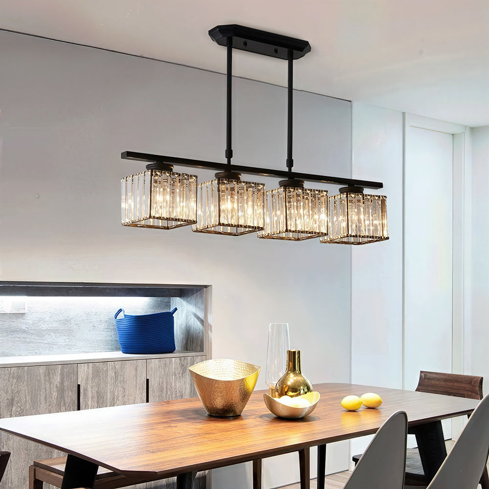 Moderne Art Deco Glazen Hanglampen | Stijlvolle Verlichting voor Keukeneiland of Eettafel – DecoGlow
