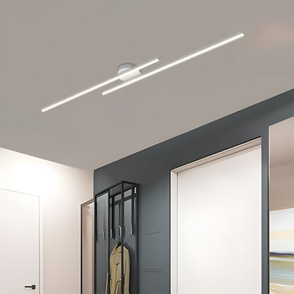 Moderne Aluminium LED Plafondlamp Langwerpig | Semi-Flush Design voor Woonkamer – LineaGlow LED