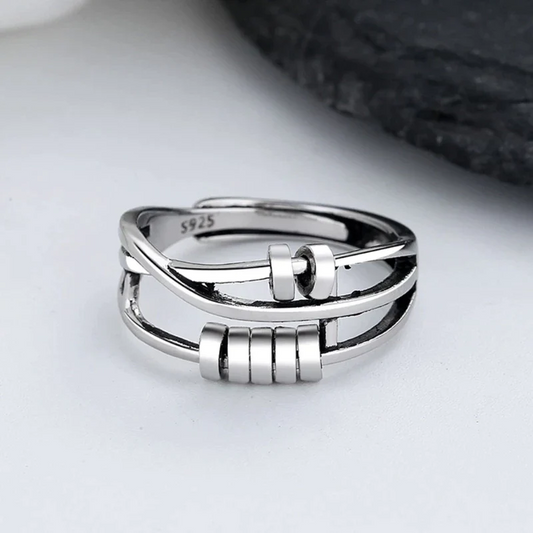 Anti-Stress Ring met Draaiende Elementen – Kalmerend & Stijlvol – Seréna