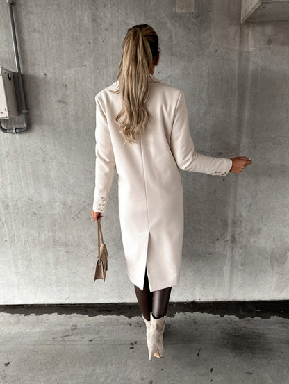Stijlvolle Trenchcoat Jas Met Knoopsluiting | Lang