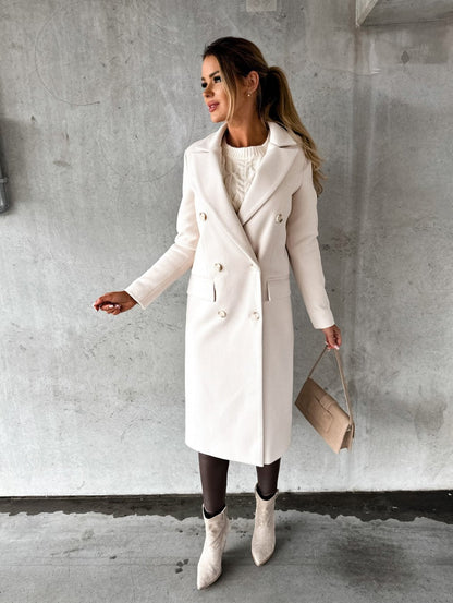 Stijlvolle Trenchcoat Jas Met Knoopsluiting | Lang