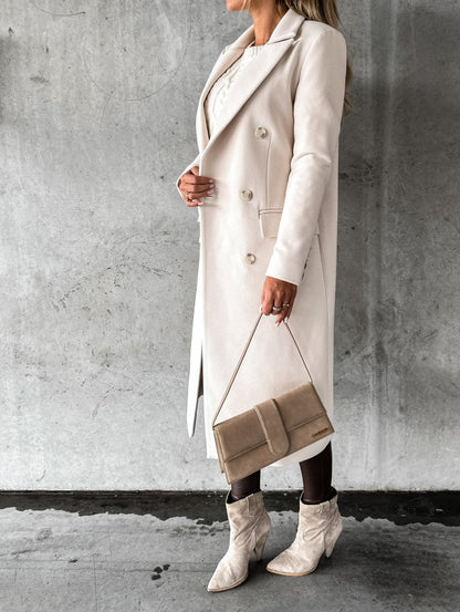 Stijlvolle Trenchcoat Jas Met Knoopsluiting | Lang