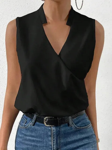 Zachte Zomertop met V-hals voor Dames – Comfort & Casual Stijl