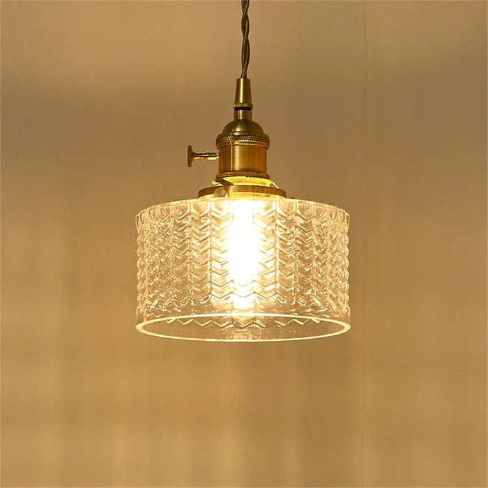 Vintage Cilindervormige Glazen Hanglamp | Elegante Retro Pendellamp voor Eettafel of Hal – GlassCyl Vintage