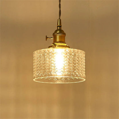 Vintage Cilindervormige Glazen Hanglamp | Elegante Retro Pendellamp voor Eettafel of Hal – GlassCyl Vintage