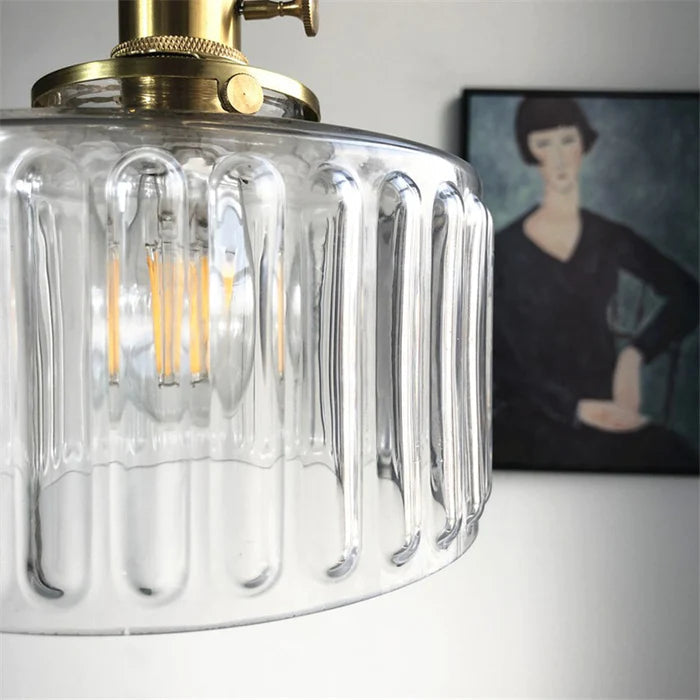 Vintage Cilindervormige Glazen Hanglamp | Elegante Retro Pendellamp voor Eettafel of Hal – GlassCyl Vintage
