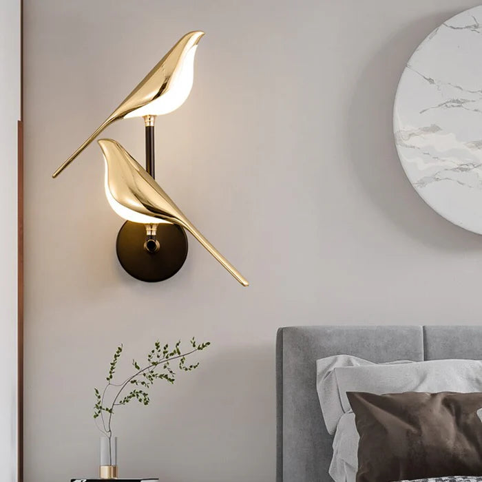 Wandlamp in Vogelvorm | Moderne Designlamp voor Slaapkamer of Woonkamer