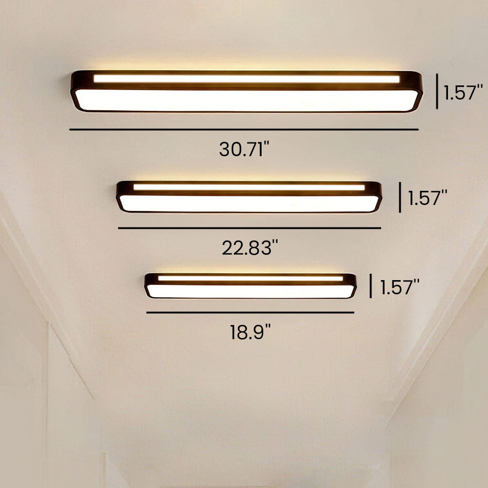 Moderne Scandinavische LED Plafondlamp | Minimalistisch Langwerpig Design voor Woonkamer of Eetkamer – NordiLine LED