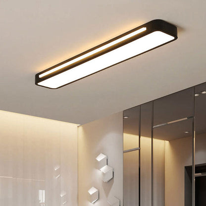 Moderne Scandinavische LED Plafondlamp | Minimalistisch Langwerpig Design voor Woonkamer of Eetkamer – NordiLine LED