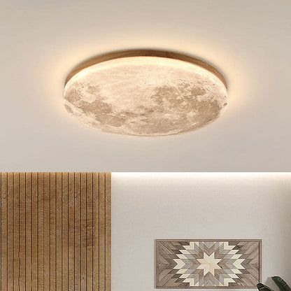 Art Deco Ronde LED Plafondlamp met Maanlicht Effect | Sfeervolle Verlichting voor Woonkamer – LunaDeco Ceiling Light
