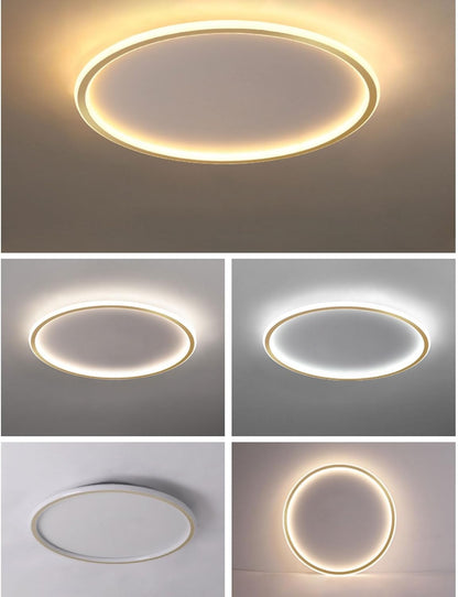 Scandinavische Schijfvormige LED Plafondlamp | Minimalistisch Design voor Woonkamer of Hal – NordDisc Light
