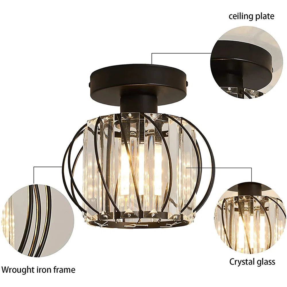 Nordic Luxe Plafondlamp van Glas | Designlamp voor Hal, Gang of Overloop – ScandiLuxe Glow