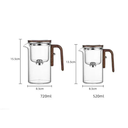 Elegante Glazen Theepot met Infuser – Creatief Ontwerp voor Losse Thee – ZenSteep – Amari