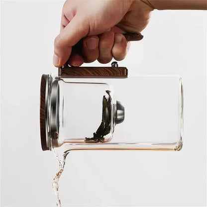 Glazen Theepot met Infuser | Elegante en Hittebestendige Theepot voor Losse Thee – TeaBloom Crystal