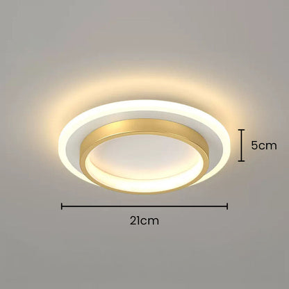 Ronde LED Plafondlamp voor Hal | Metalen & Acryl Designlamp voor Gang of Overloop – HaloPath LED