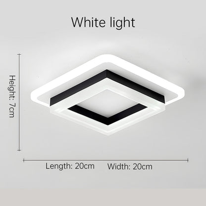 Vierkante LED Plafondlamp voor Hal | Moderne Opbouwlamp voor Gang of Overloop – SquareGlow Hall Light