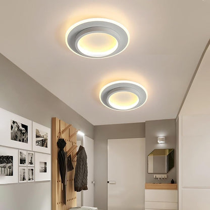 Ronde LED Plafondlamp voor Hal | Metalen & Acryl Designlamp voor Gang of Overloop – HaloPath LED