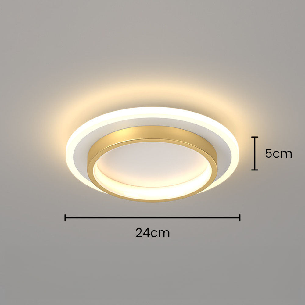 Ronde LED Plafondlamp voor Hal | Metalen & Acryl Designlamp voor Gang of Overloop – HaloPath LED