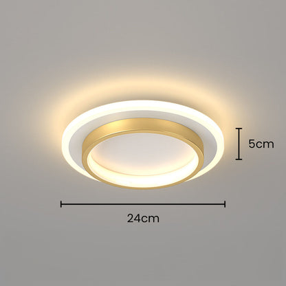 Ronde LED Plafondlamp voor Hal | Metalen & Acryl Designlamp voor Gang of Overloop – HaloPath LED