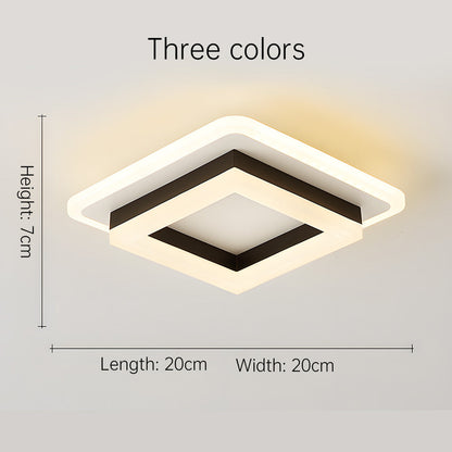 Vierkante LED Plafondlamp voor Hal | Moderne Opbouwlamp voor Gang of Overloop – SquareGlow Hall Light