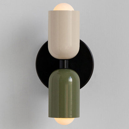 Dubbele Wandlamp in Vintage Stijl | Korte Moderne LED Wandverlichting voor Bijkeuken of Hal – TwinGlow Retro