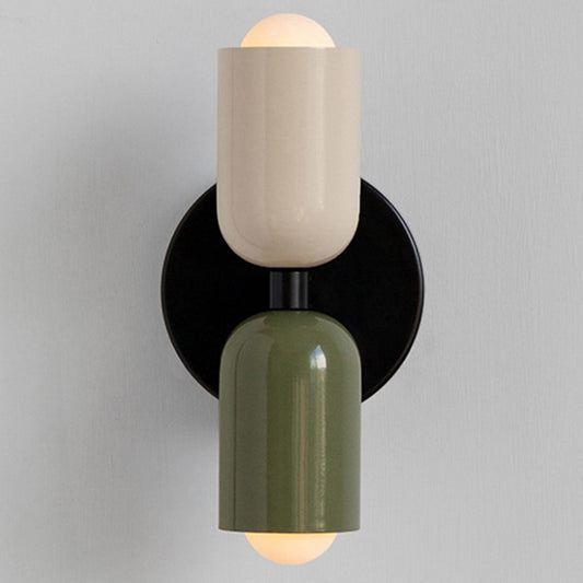 Dubbele Wandlamp in Vintage Stijl | Korte Moderne LED Wandverlichting voor Bijkeuken of Hal – TwinGlow Retro
