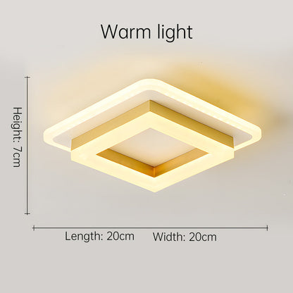 Vierkante LED Plafondlamp voor Hal | Moderne Opbouwlamp voor Gang of Overloop – SquareGlow Hall Light