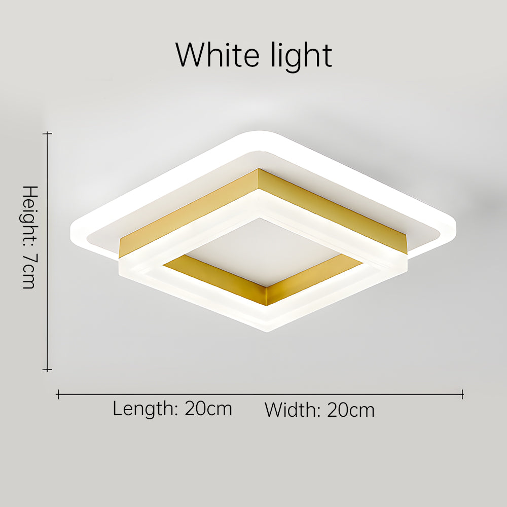Vierkante LED Plafondlamp voor Hal | Moderne Opbouwlamp voor Gang of Overloop – SquareGlow Hall Light