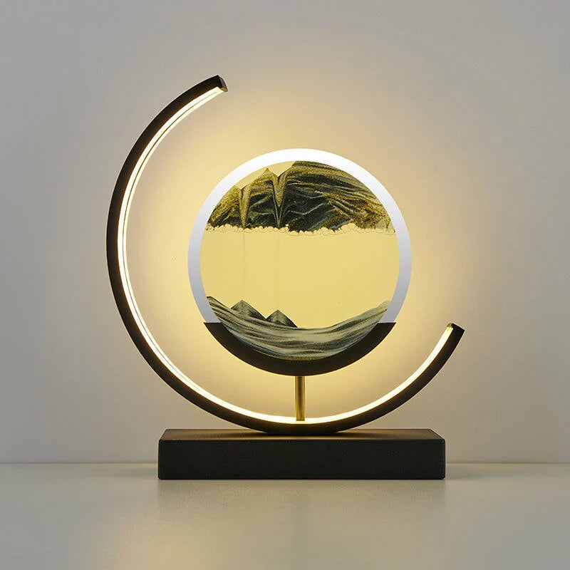 Sandlight Quicksand Tafellamp | Bewegend Zanddecor en LED Licht voor Sfeervolle Verlichting