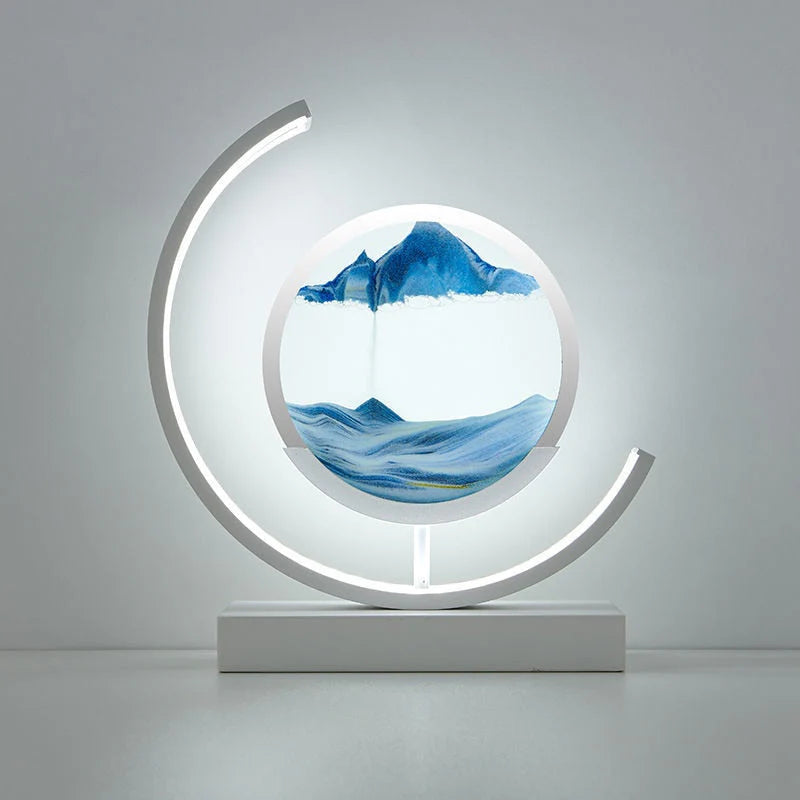 Sandlight Quicksand Tafellamp | Bewegend Zanddecor en LED Licht voor Sfeervolle Verlichting