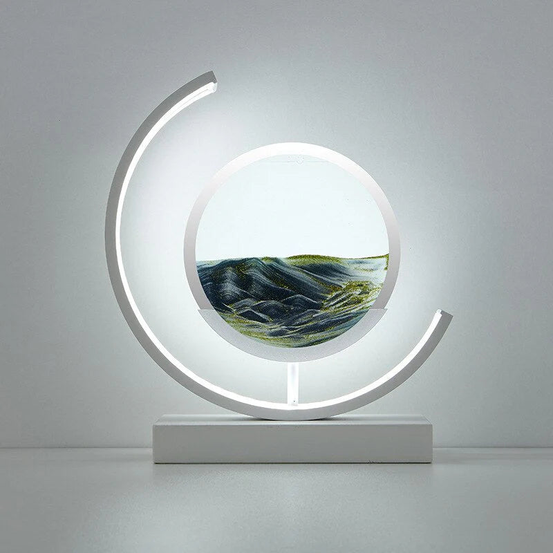 Sandlight Quicksand Tafellamp | Bewegend Zanddecor en LED Licht voor Sfeervolle Verlichting