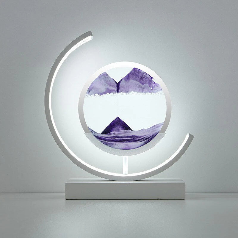 Sandlight Quicksand Tafellamp | Bewegend Zanddecor en LED Licht voor Sfeervolle Verlichting