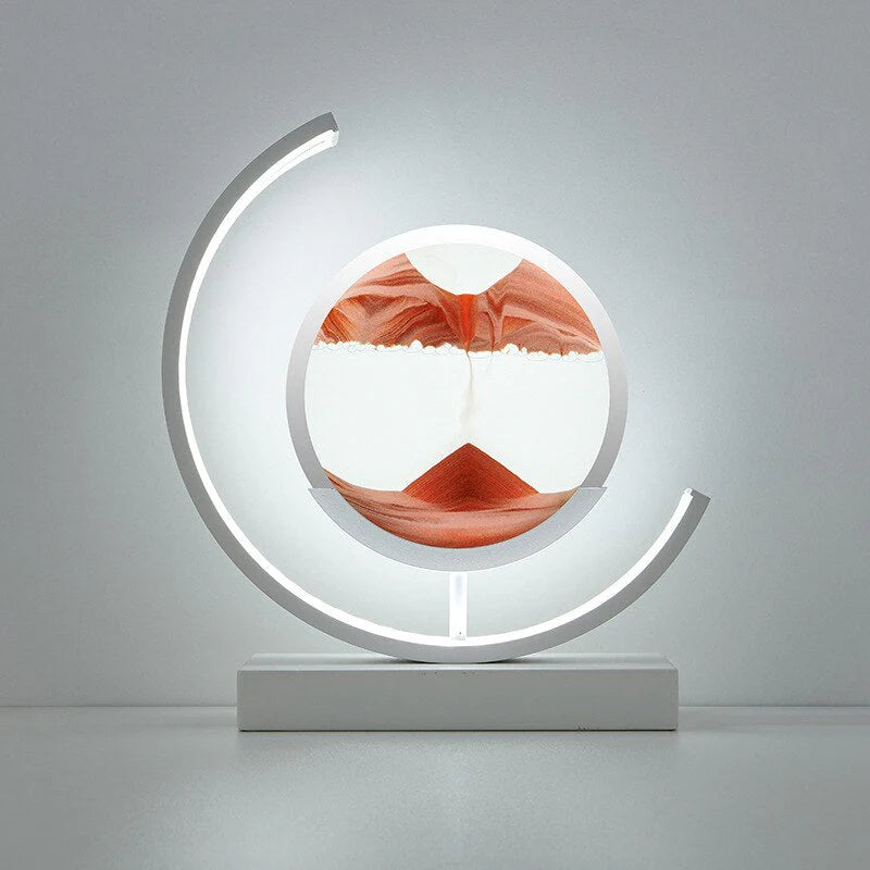 Sandlight Quicksand Tafellamp | Bewegend Zanddecor en LED Licht voor Sfeervolle Verlichting