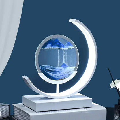 Sandlight Quicksand Tafellamp | Bewegend Zanddecor en LED Licht voor Sfeervolle Verlichting