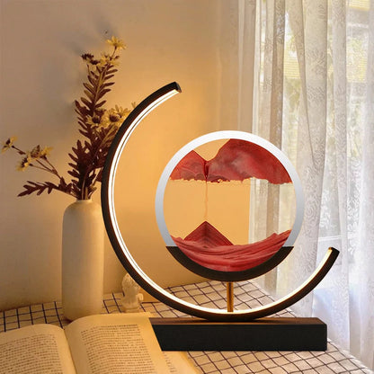 Sandlight Quicksand Tafellamp | Bewegend Zanddecor en LED Licht voor Sfeervolle Verlichting